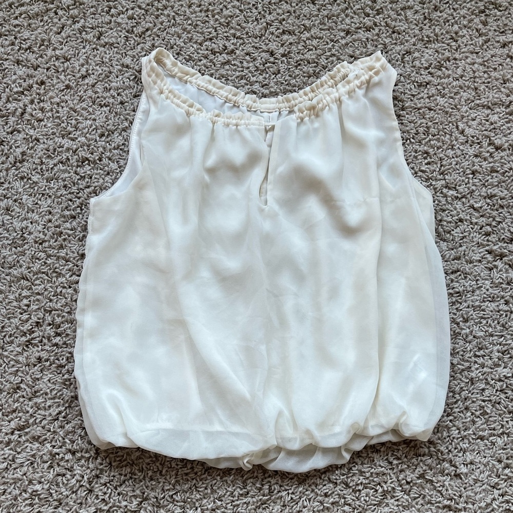Forever 21 ivory sleeveless blouse